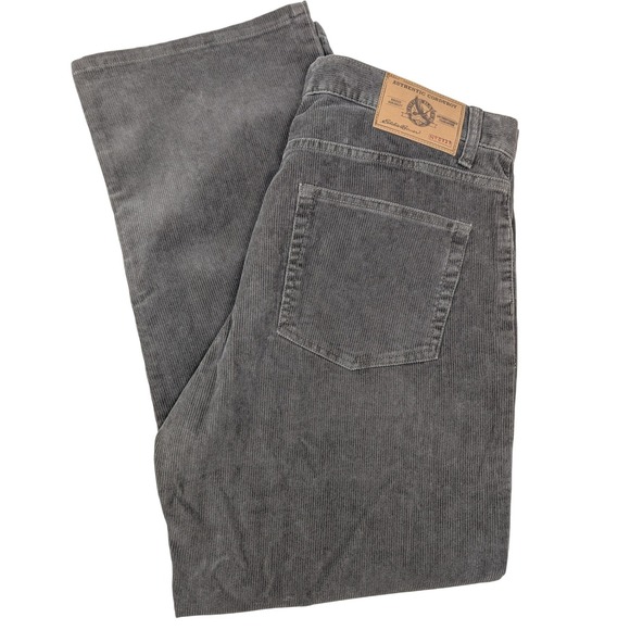 Eddie Bauer Other - Eddie Bauer Mens Corduroy Pants Grey Straight Leg 100% Cotton 35x30 D3753725